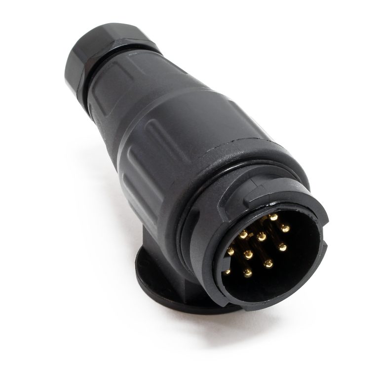 Terpo 13-polni 12V vtič za prikolico, kompaktna izvedba 120x55 mm – karavan, prikolica