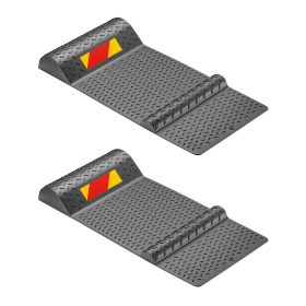 Terpo 2 parkirni podlogi za označevanje parkirnega mesta 52,8x25x5,2 cm – samolepljiva pomoč pri parkiranju z zavorno grbino