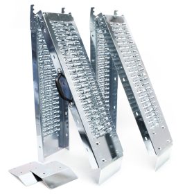 Terpo Komplet 2 zložljivih ramp za skuterje in quade, 600 × 225 mm, nosilnost 400 kg na par, pocinkano jeklo Prikolice