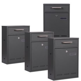 Terpo Samostoječi komplet 4 nabiralnikov model V53, 285 × 120 × 400 mm na predal, črna Fasada, vrata, ograja