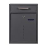 Terpo Samostoječi komplet 6 nabiralnikov model V51, 285 × 120 × 400 mm na predal, črna Fasada, vrata, ograja