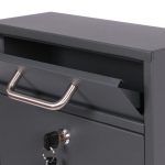Terpo Samostoječi komplet 6 nabiralnikov model V51, 285 × 120 × 400 mm na predal, črna Fasada, vrata, ograja