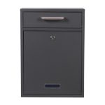 Terpo Samostoječi komplet 6 nabiralnikov model V52, 285 × 120 × 400 mm na predal, črna Fasada, vrata, ograja