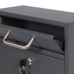Terpo Samostoječi komplet 6 nabiralnikov model V52, 285 × 120 × 400 mm na predal, črna Fasada, vrata, ograja