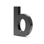 Terpo 3D hišna črka B, 200 × 128 × 30 mm, pocinkano jeklo, antracitna Fasada, vrata, ograja