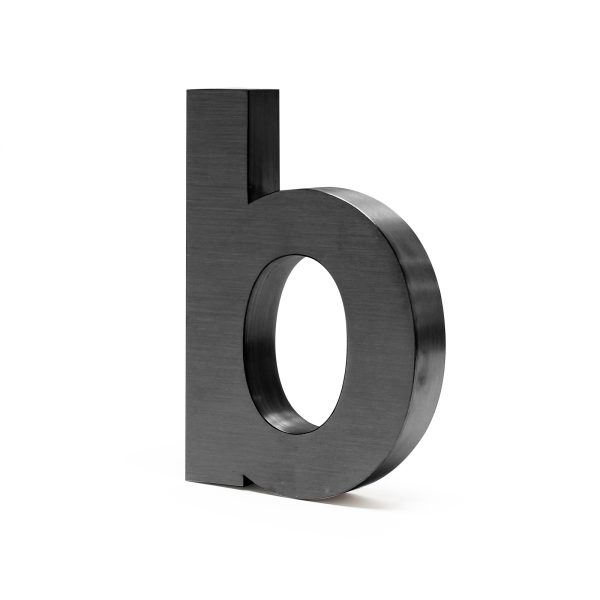 Terpo 3D hišna črka B, 200 × 128 × 30 mm, pocinkano jeklo, antracitna Fasada, vrata, ograja