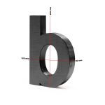 Terpo 3D hišna črka B, 200 × 128 × 30 mm, pocinkano jeklo, antracitna Fasada, vrata, ograja