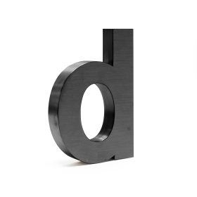 Terpo 3D hišna črka D, 200 × 128 × 30 mm, pocinkano jeklo, antracitna Fasada, vrata, ograja