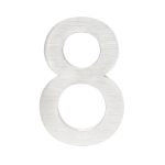 Terpo 3D hišna številka 8, 130 × 30 × 200 mm, srebrna, nerjavno jeklo, stenska montaža Fasada, vrata, ograja