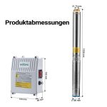 Terpo 4-palčna potopna črpalka za globoke vode 6000 l/h, 1100 W – višina 103 m