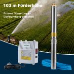 Terpo 4-palčna potopna črpalka za globoke vode 6000 l/h, 1100 W – višina 103 m