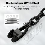 Terpo Adapter za odbijač za farm dvigalko do 1361 kg – jekleni adapter za dviganje ukrivljenih jeklenih odbijačev pri avtomobilih in SUV-jih
