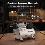 Terpo Airbrush kompresor AF18-2, 4 bar, 20–23 l/min in samodejni izklop Airbrush