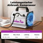 Terpo Kompaktni airbrush kompresor AS176 z 0,3-litrskim rezervoarjem, 3 bar Airbrush