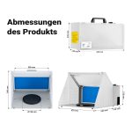 Terpo Airbrush odsesovalna kabina 4 m³/min z LED in regulacijo Airbrush