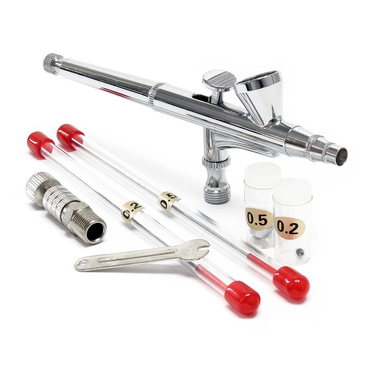 Terpo Airbrush pištola 136T s šobami 0,2–0,5 mm in posodico 3 ml Airbrush