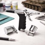 Terpo Airbrush pištola LN-116K s šobo 0,3 mm in posodicama 7/10 ml Airbrush