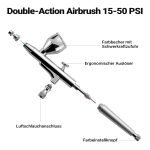 Terpo Airbrush pištola X501 s šobo 0,3 mm in posodicama 2/7 ml Airbrush