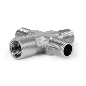 Terpo Airbrush razdelilnik za stisnjen zrak 4-kratni, 3x 9,51 mm (1/8") ZN in 1x 9,51 mm (1/8") NN, kovina