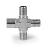 Terpo Airbrush razdelilnik za stisnjen zrak 4-kratni, 3x 9,51 mm (1/8") ZN in 1x 9,51 mm (1/8") NN, kovina