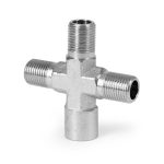 Terpo Airbrush razdelilnik za stisnjen zrak 4-kratni, 3x 9,51 mm (1/8") ZN in 1x 9,51 mm (1/8") NN, kovina