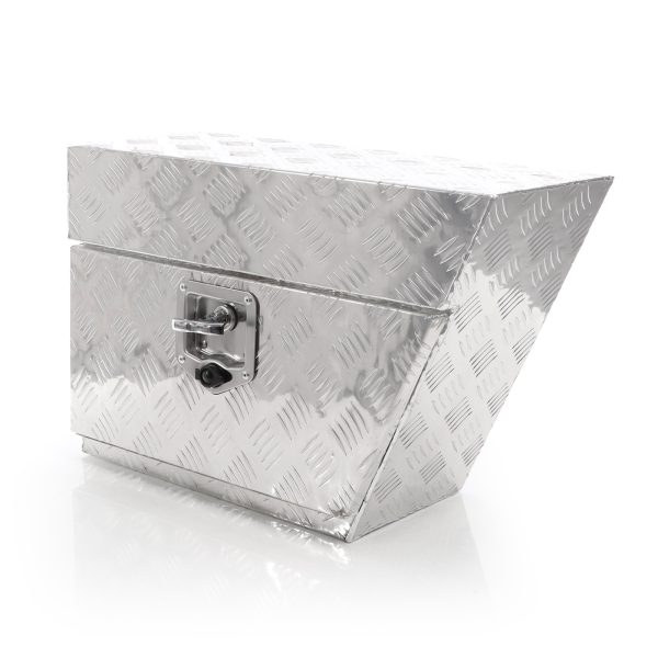 Terpo Aluminijasta podvozna škatla desna 60x25x40 cm, 50 L, do 20 kg – zaklenjena shranjevalna škatla za pod tovorno površino vozila in prikolice