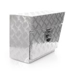 Terpo Aluminijasta podvozna škatla desna 60x25x40 cm, 50 L, do 20 kg – zaklenjena shranjevalna škatla za pod tovorno površino vozila in prikolice