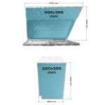 Terpo Aluminijasta podvozna škatla desna 60x25x40 cm, 50 L, do 20 kg – zaklenjena shranjevalna škatla za pod tovorno površino vozila in prikolice