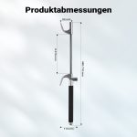 Terpo Aluminijasta kljuka za volan s 3 ključi, 440x120x45 mm – zaščita volana pred krajo za avto