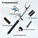 Terpo Aluminijasta kljuka za volan s 3 ključi, 440x120x45 mm – zaščita volana pred krajo za avto
