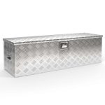 Terpo Aluminijasta škatla za orodje 124x37x38 cm – srebrna transportna škatla, škatla za orodje s ključi, alu škatla in zaboj s ročaji, prostorna škatla