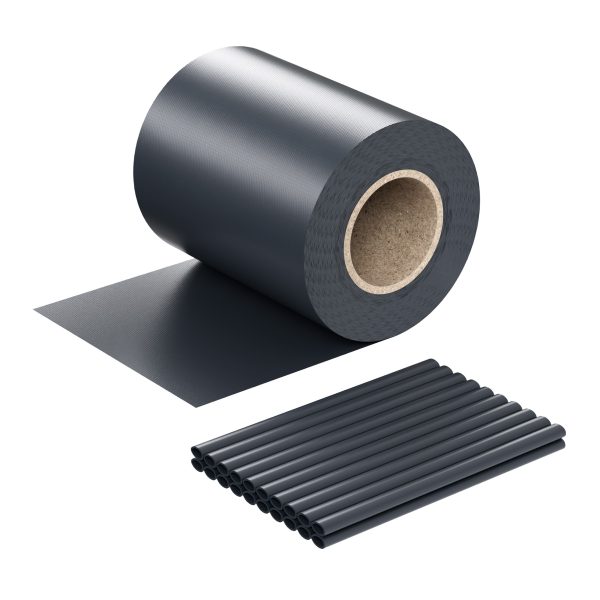 Terpo Antracitni PVC-trak za zasebnost ograje 35 m × 19 cm, 0,32 mm, 450 g/m², 20 sponk Vrtna oprema