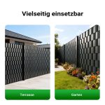 Terpo Antracitni PVC-trak za zasebnost ograje 35 m × 19 cm, 0,46 mm, 650 g/m², 20 sponk Vrtna oprema