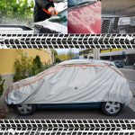 Terpo Avtomobilska garaža (zaščitna prevleka) velikost S 406x165x119 cm – vodoodporna avto prevleka proti toči z EVA peno, reflektorji in zateznimi trakovi