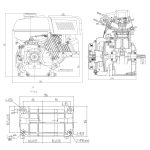 Terpo Bencinski motor 168 6,5 KM (4,8 kW) z 12V električnim zagonom, enocilindrski, 196 ccm Motorji in pogoni