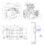 Terpo Bencinski motor 168F-2BR 4,8 kW (6,5 KM), 196 ccm, oljna sklopka, prestavno razmerje 2:1 – motor za gokarte Motorji in pogoni