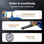 Terpo Booster za polnjenje pnevmatik 32,5 l, delovni tlak 6–8 bar – pnevmatski polnilnik za različne pnevmatike, maks. 10 bar
