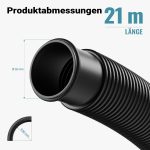 Terpo Cev za bazen Ø 32 mm, dolžina 21 m – črna UV-odporna PE cev, tlak 1,5 bar