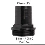 Terpo Cevni nastavek za črpalko Ø 75 mm, DN80 (G3) – plastika, zunanji navoj