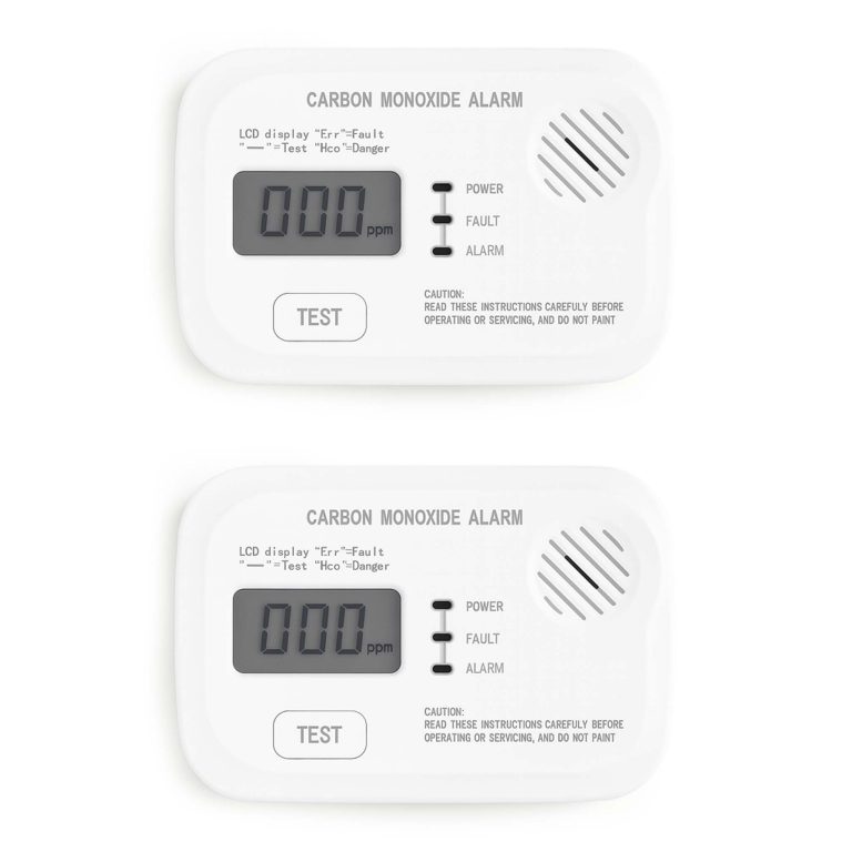 Terpo CO javljalnik z zaslonom – komplet 2 kosov, merjenje 10–550 ppm