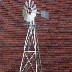 Terpo Dekorativna vrtna vetrnica 245 cm – srebrna, kroglično ležajeno kolo