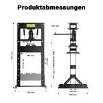 Terpo Delavniška stiskalnica 30 Tonne – mere 730 x 700 x 1510 mm Delavnica in orodje