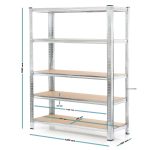 Terpo Težki skladiščni regal – mere 1200 x 400 x 1800 mm, nosilnost 875 kg Delavnica in orodje