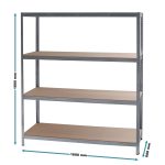 Terpo Težki skladiščni regal – mere 160 x 60 x 180 cm, nosilnost 700 kg Delavnica in orodje
