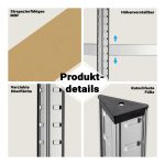 Terpo Težki skladiščni regal – mere 1800 x 400 x 400 mm, nosilnost 500 kg Delavnica in orodje