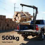 Terpo Delavniški žerjav pickup 500 kg – višina do 1770 mm, 360° vrtljiv, z vitlom in masivnim podstavkom za montažo na tla