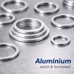 Terpo Set aluminijastih tesnilnih obročev 450-delni, v praktični plastični škatli Delavnica in orodje