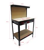 Terpo Delovna miza – mere 1200 x 600 x 1600 mm, nosilnost 150 kg Delavnica in orodje