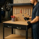 Terpo Delovna miza – mere 1200 x 600 x 1600 mm, nosilnost 150 kg Delavnica in orodje