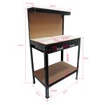 Terpo Delovna miza – mere 800 x 500 x 1400 mm, nosilnost 150 kg Delavnica in orodje